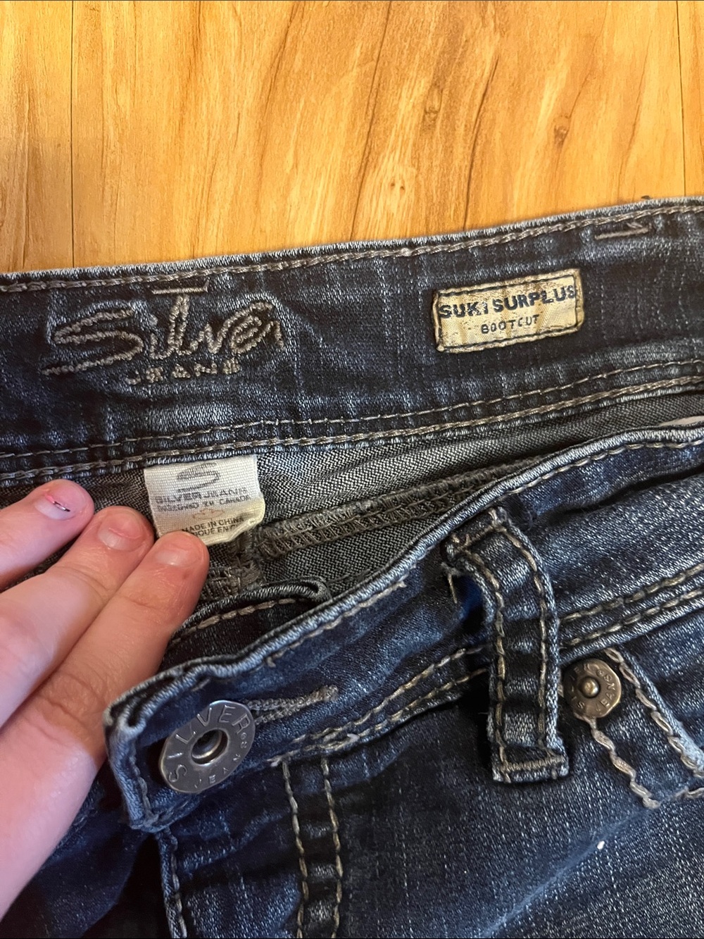 Silver Jeans Indigo Flared Wide-Leg Jeans - Picture 2 of 6